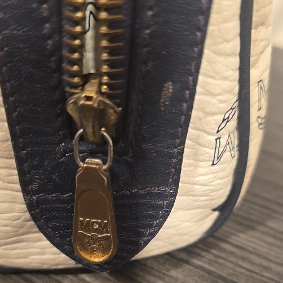 MCM Cream and Black Mini Bag - Picture 3 of 6